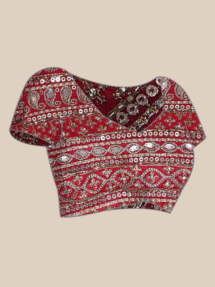 Purple Crepe Zari Embroidery Saree With Readymade Blouse