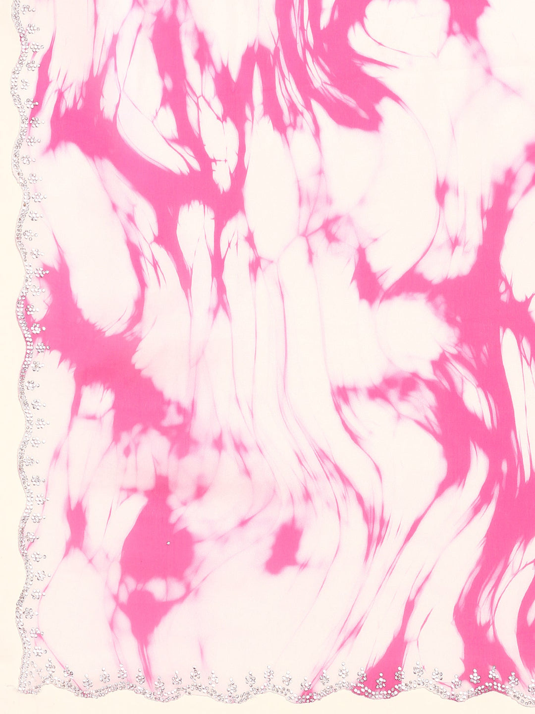 Neerus Pink satin embellished saree - detail view 2
