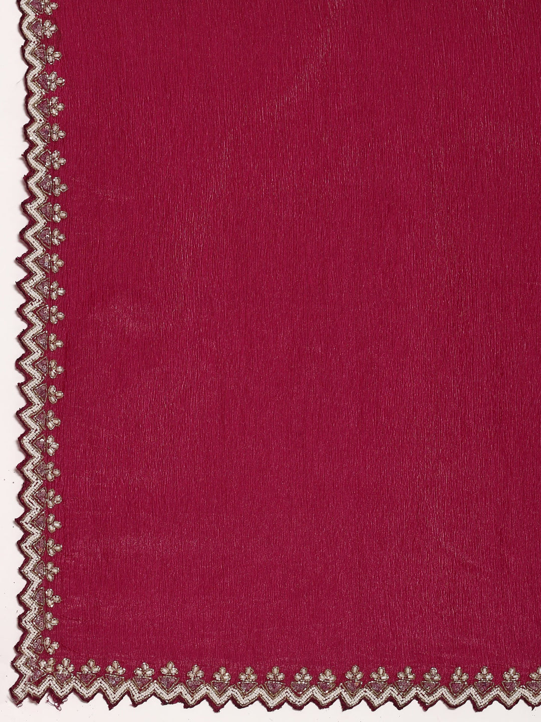 Neerus Maroon satin embellished saree - detail view 2
