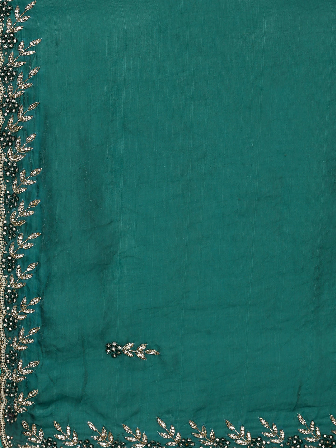 Neerus Green tissue embellished saree - detail view 2