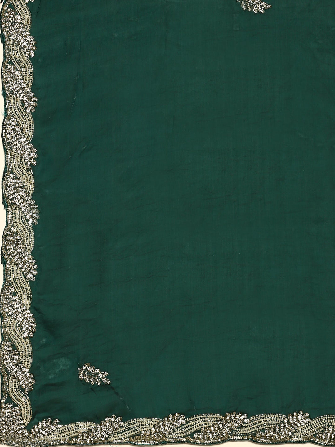 Neerus Green tissue embellished saree - detail view 2