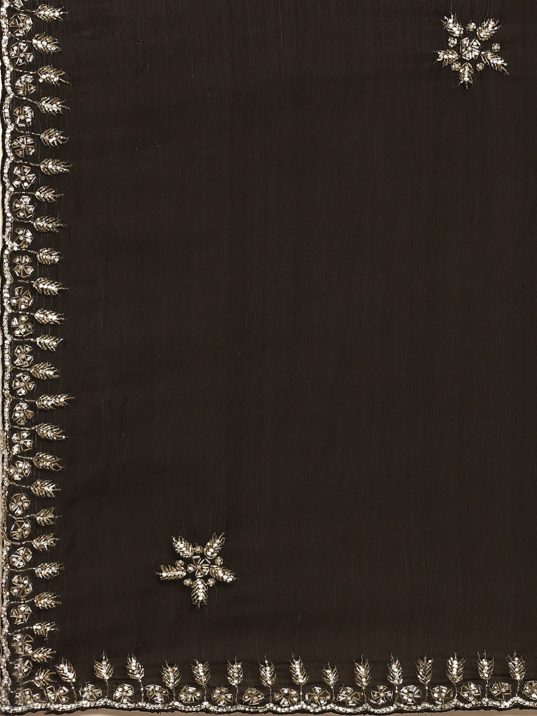 Neerus Black tissue embellished saree - detail view 2