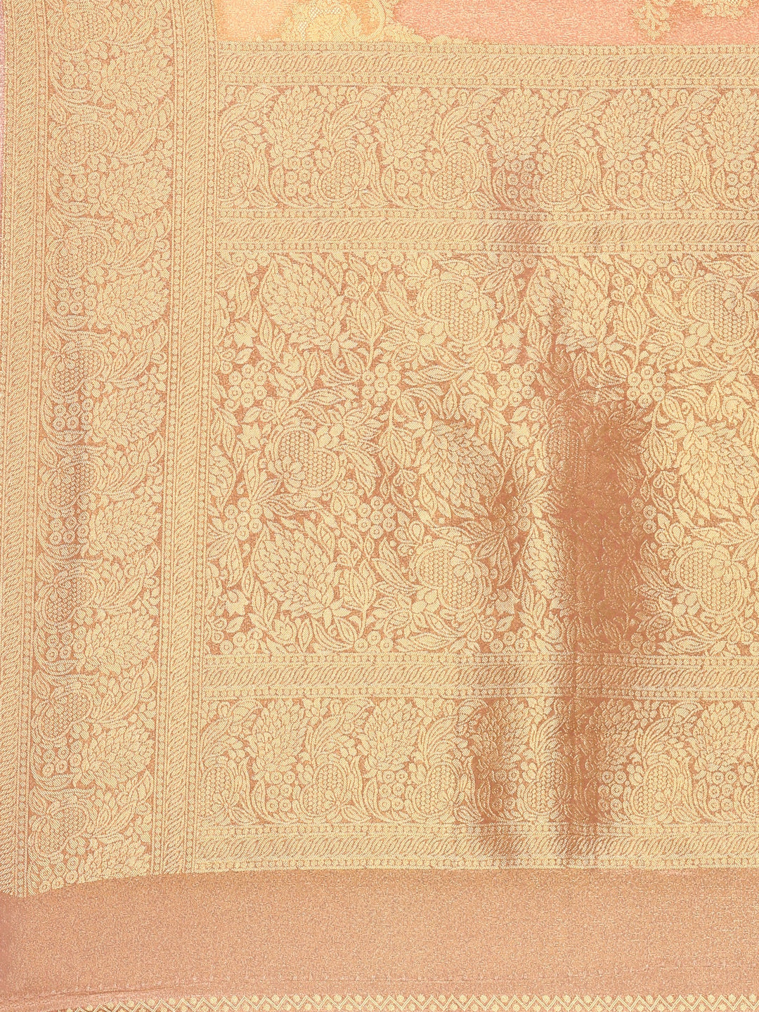 Neerus Multi Banarasi woven saree with zari border and butis - detail view 2