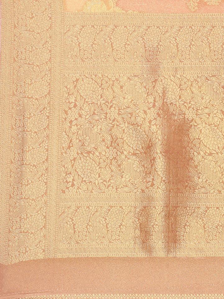 Neerus Multi Banarasi woven saree with zari border and butis - detail view 2