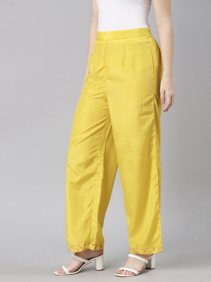 Neerus Yellow shantoon straight pant - back view