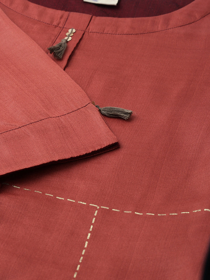 Neerus Printed high-low kurti - detail view 1