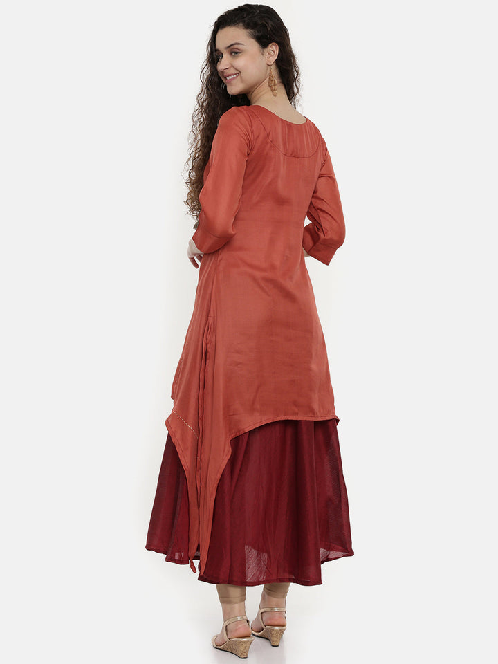 Neerus Printed high-low kurti - detail view 3
