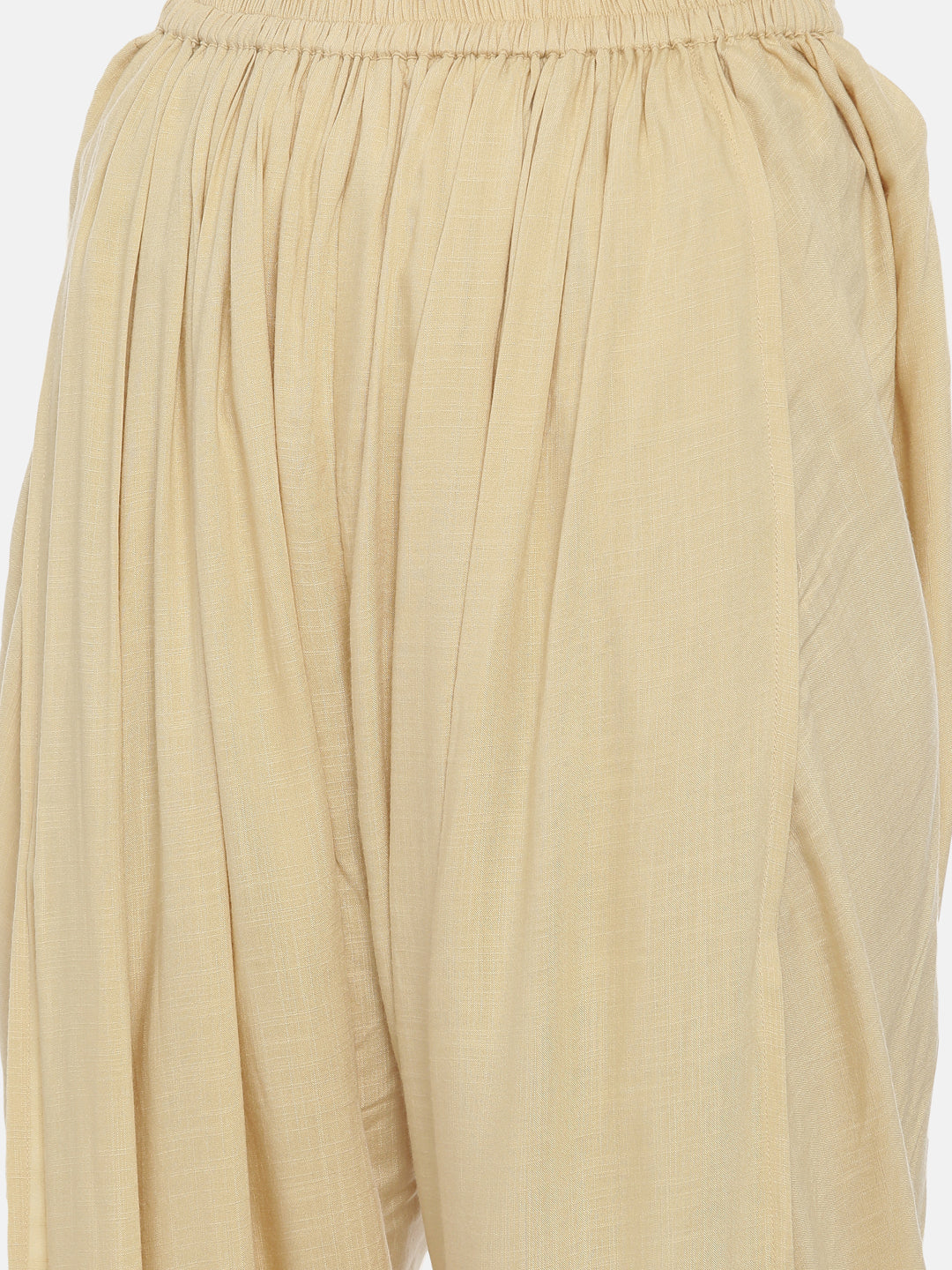 Neerus Yellow rayon embroidered high-low kurta - detail view 4