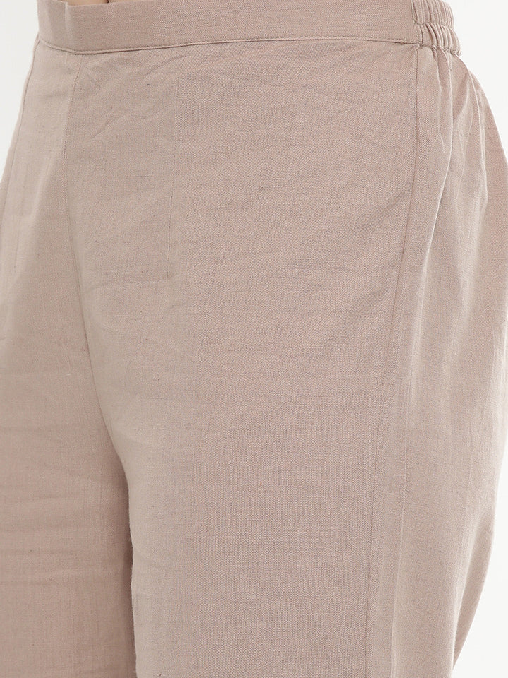 Neerus Purple rayon embroidered straight kurta - detail view 4