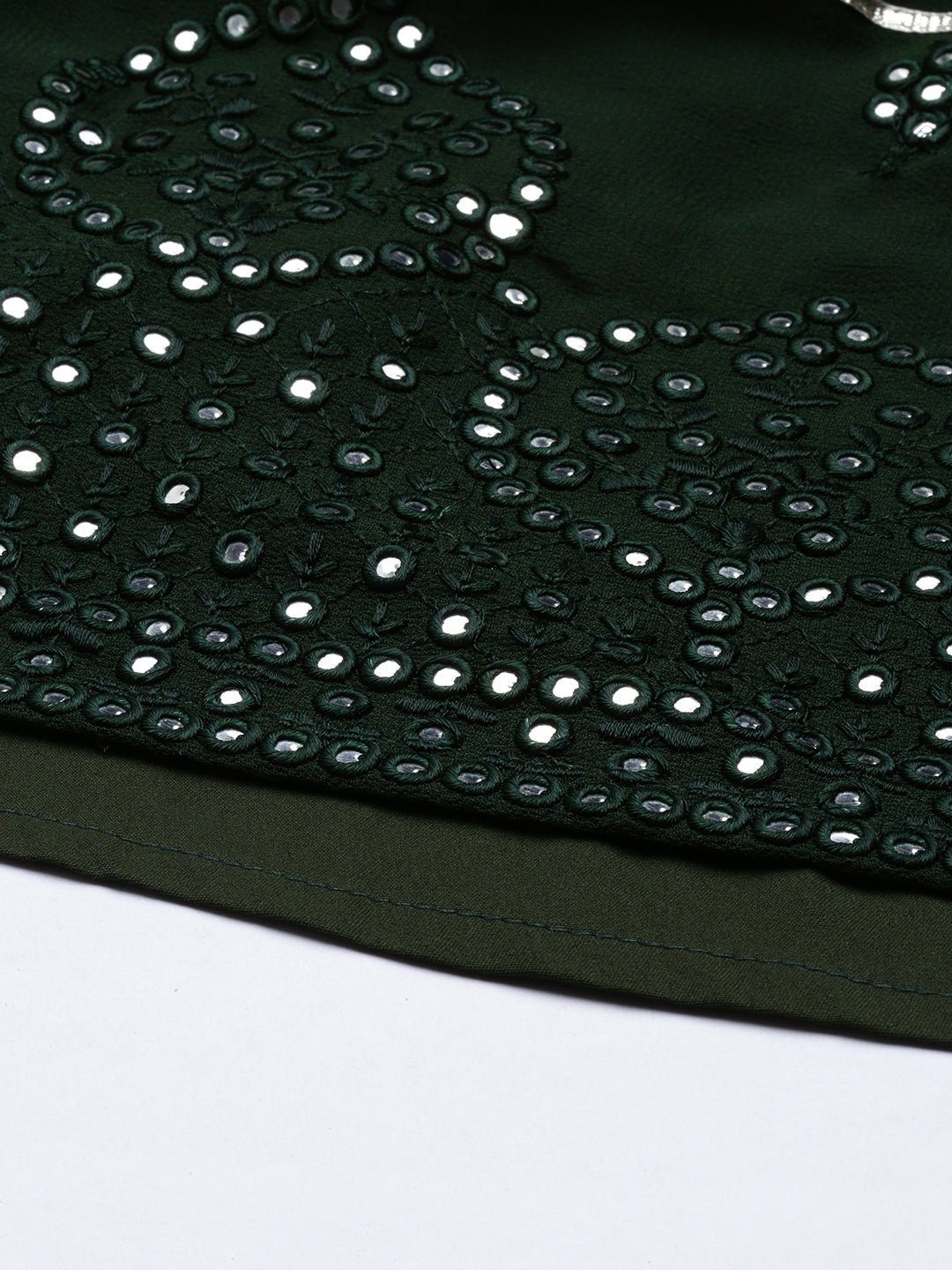 Neerus Green georgette straight kurta - detail view 15