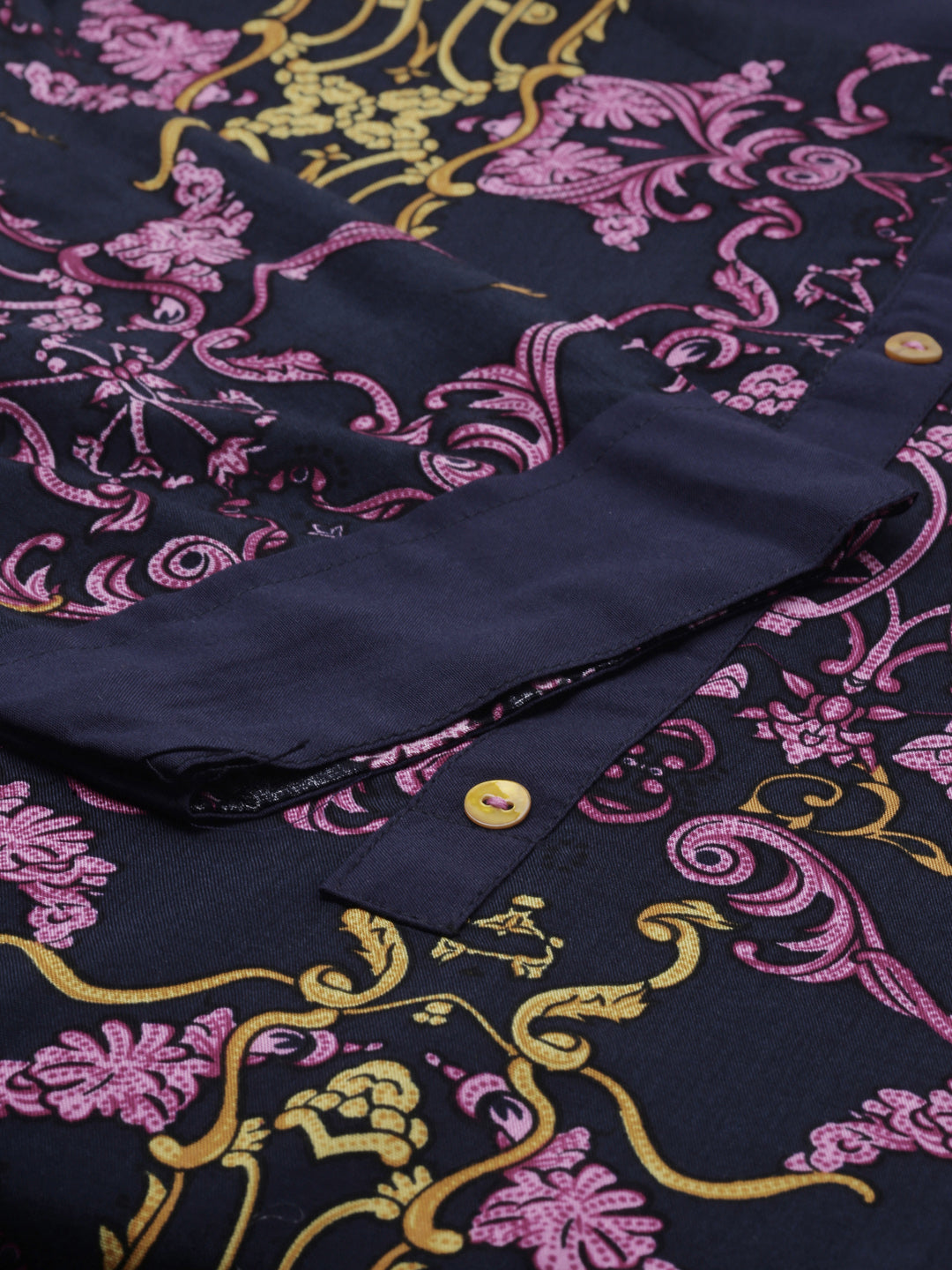Neerus Blue Rayon Solid Kurti Tunic - detail view 1