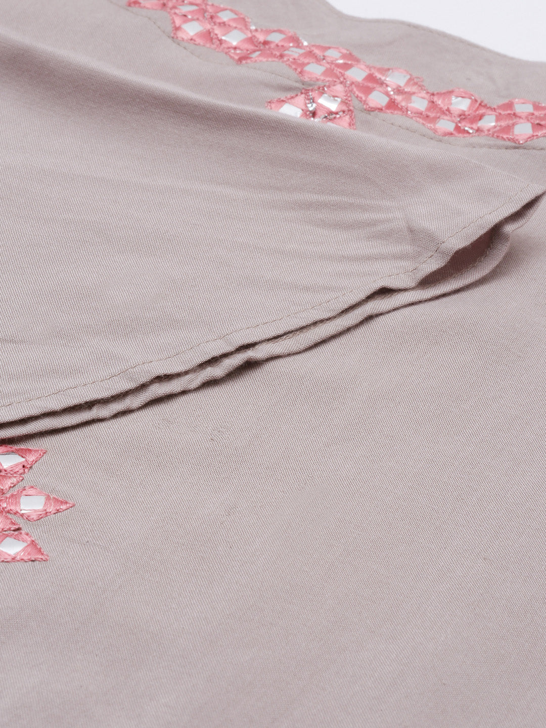 Neerus Beige rayon palazzo set - detail view 1