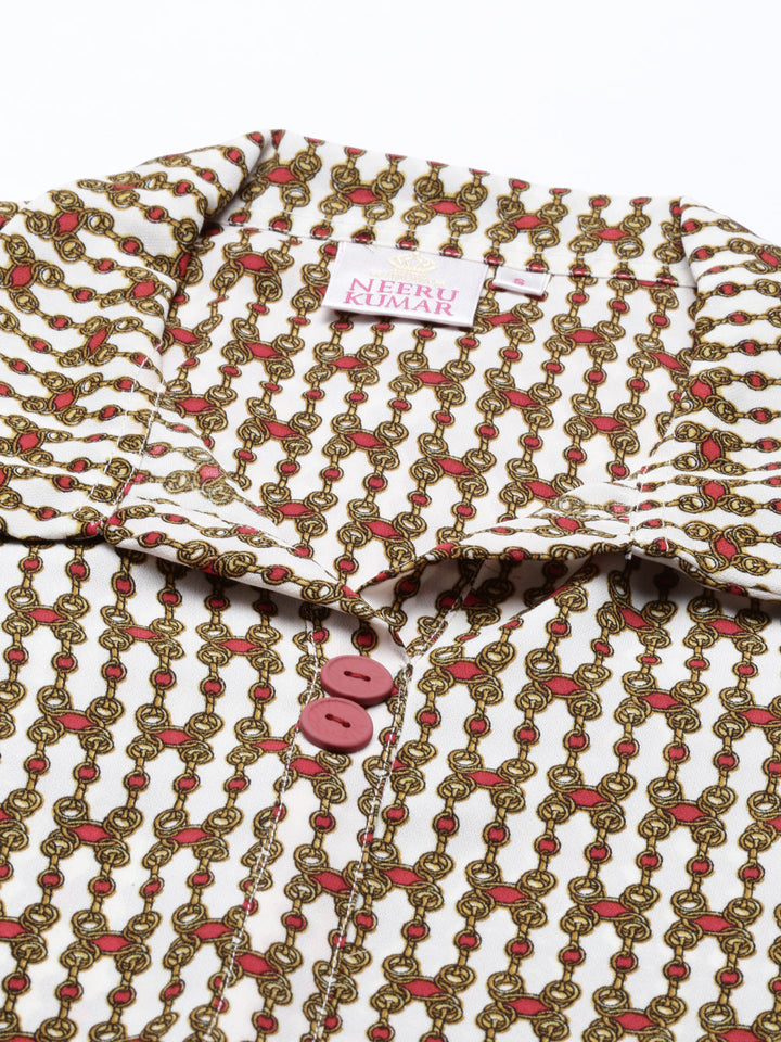 Neerus Beige rayon solid kurti - detail view 4