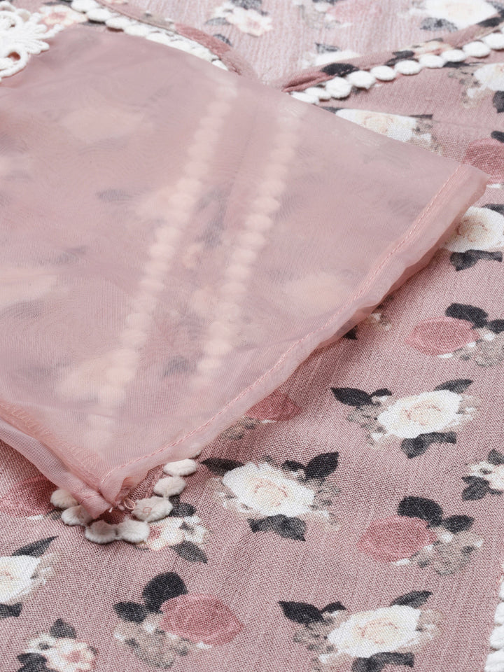 Neerus Pink rayon solid kurti - detail view 1