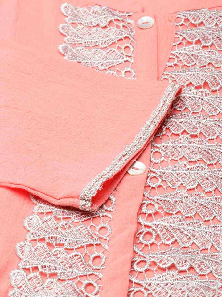 Neerus Orange Flared Casual Solid Maxi Dresses