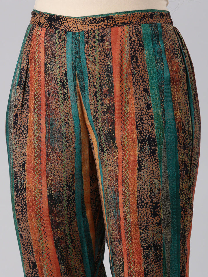 Neerus Yellow chiffon straight kurta set - detail view 3