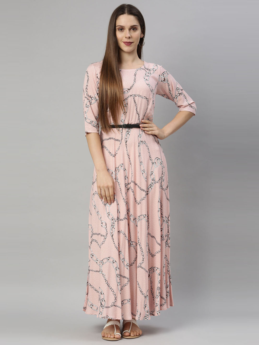 Neerus Orange rayon solid kurti - front view