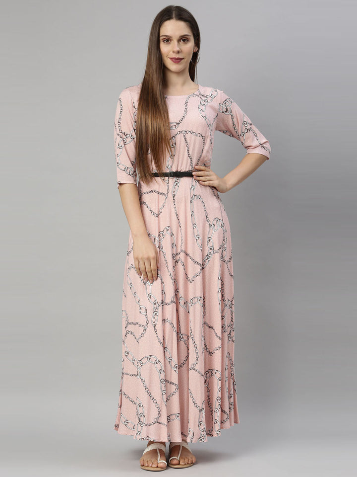 Neerus Orange rayon solid kurti - front view