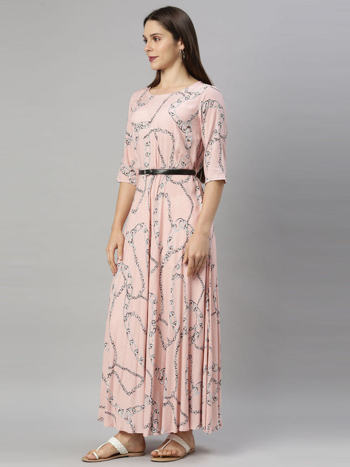 Neerus Orange rayon solid kurti - side view