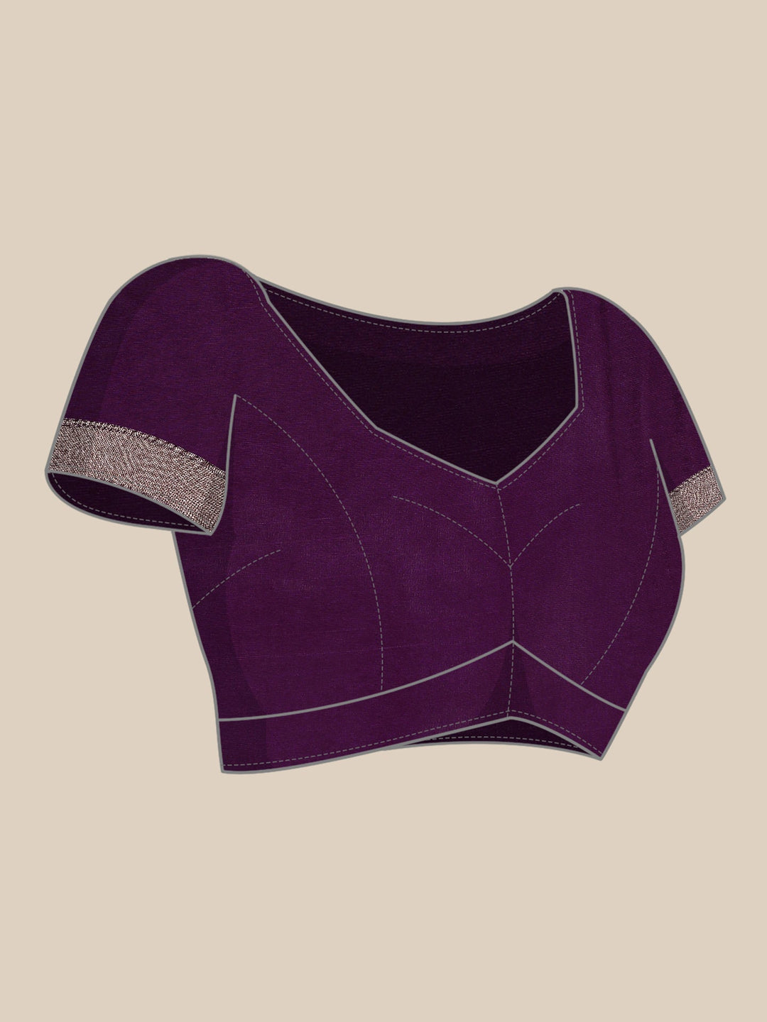 Neerus Maroon Banarasi woven saree - detail view 3