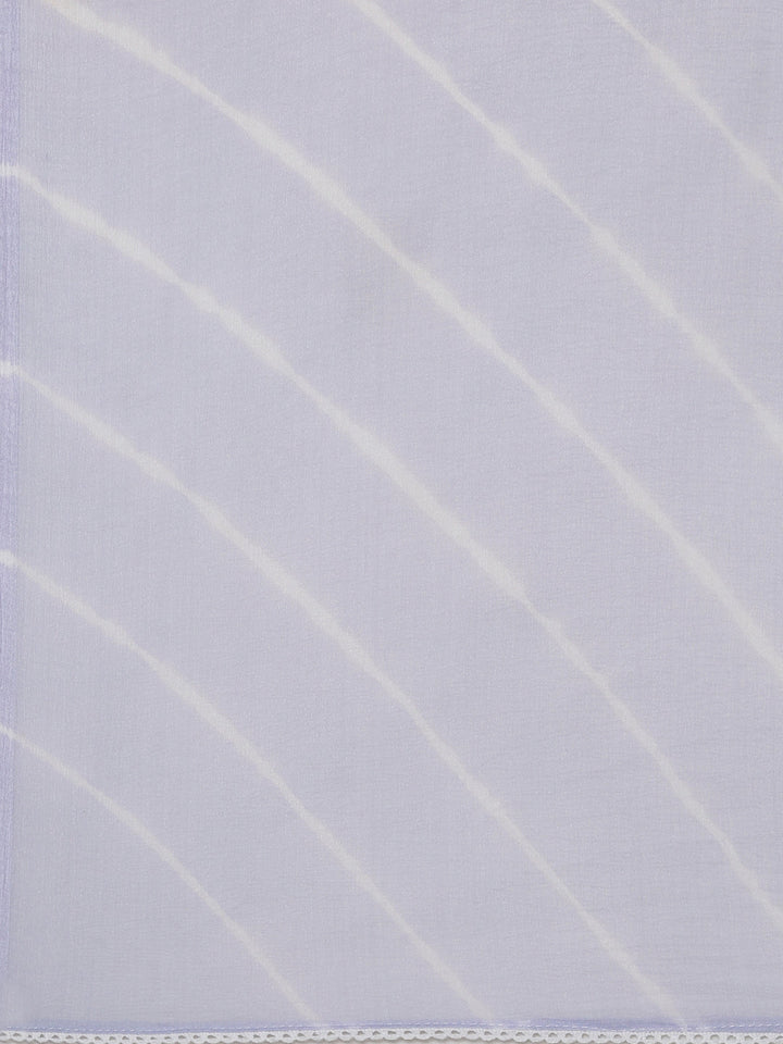 Neerus Purple embroidered straight kurta set - detail view 4