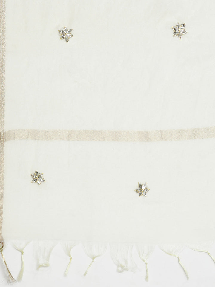 Neerus Yellow Chanderi Cotton Printed Kurta Set - detail view 4