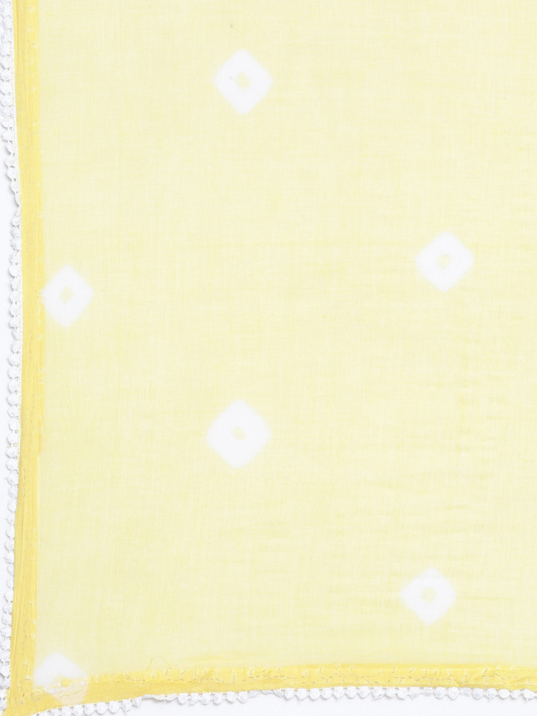 Neerus Yellow solid straight kurta set with trouser and dupatta - detail view 3