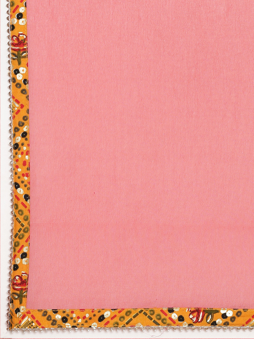 Neerus Yellow printed straight kurta set with dupatta - detail view 4
