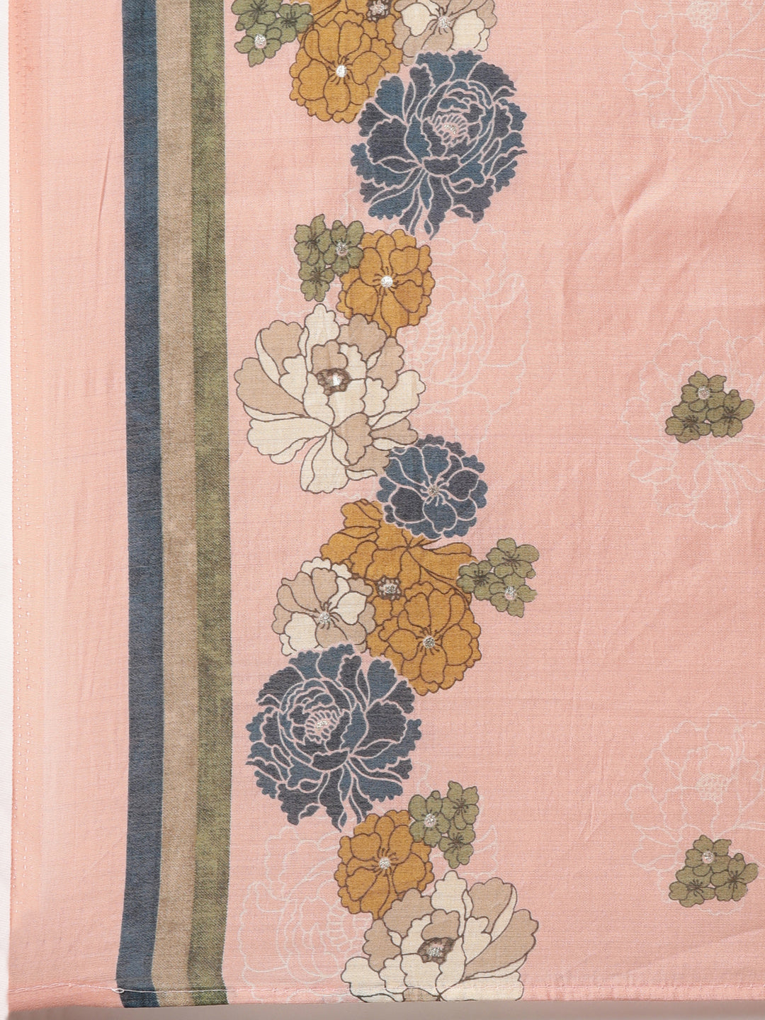 Neerus Orange Shantoon Printed Suit Set - detail view 4