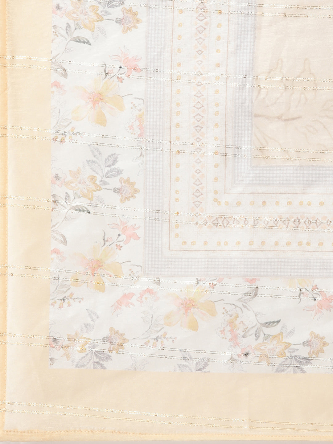 Neerus Yellow printed floral suit set - detail view 4