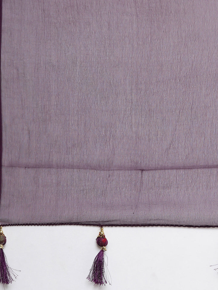 Neerus Purple printed floral suit set - detail view 4