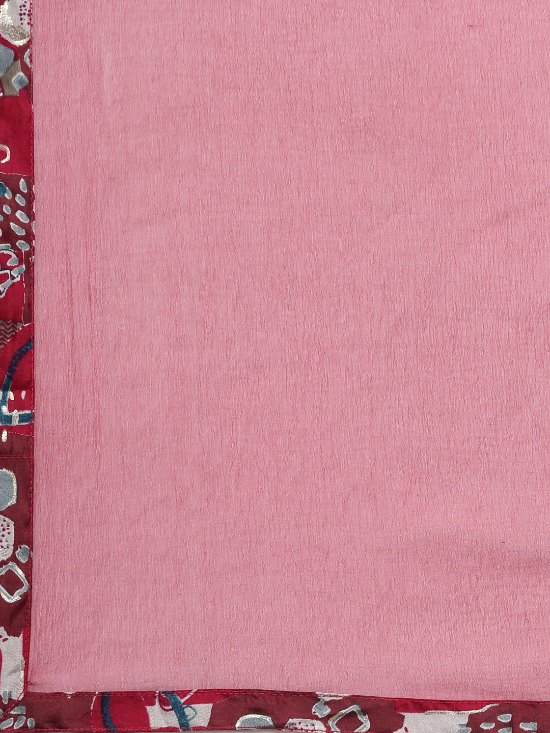 Neerus Pink floral printed angrakha suit set - detail view 4