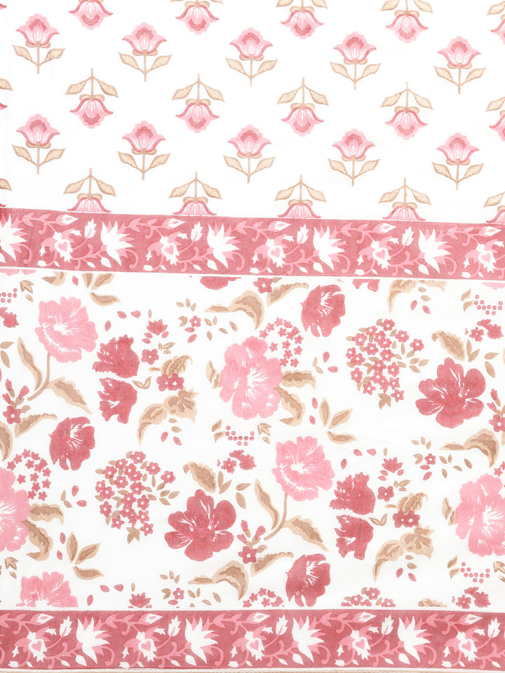 Neerus Pink cotton printed suit set - detail view 4