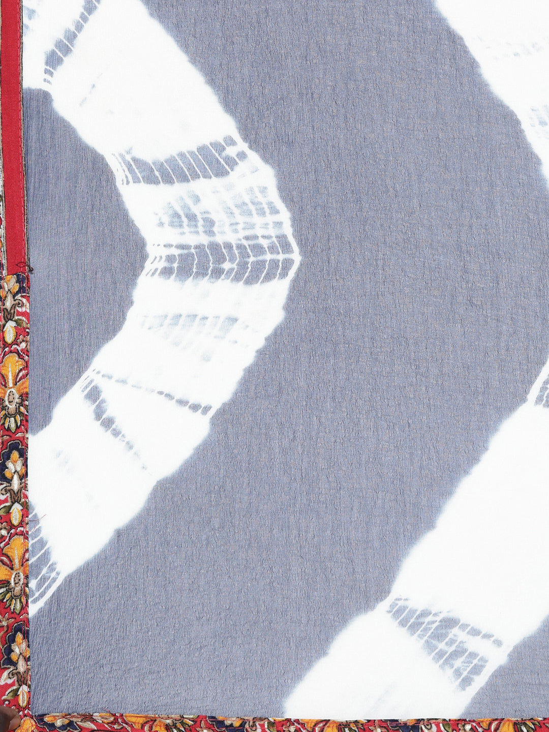 Neerus Red printed kurta set with trouser and dupatta - detail view 4
