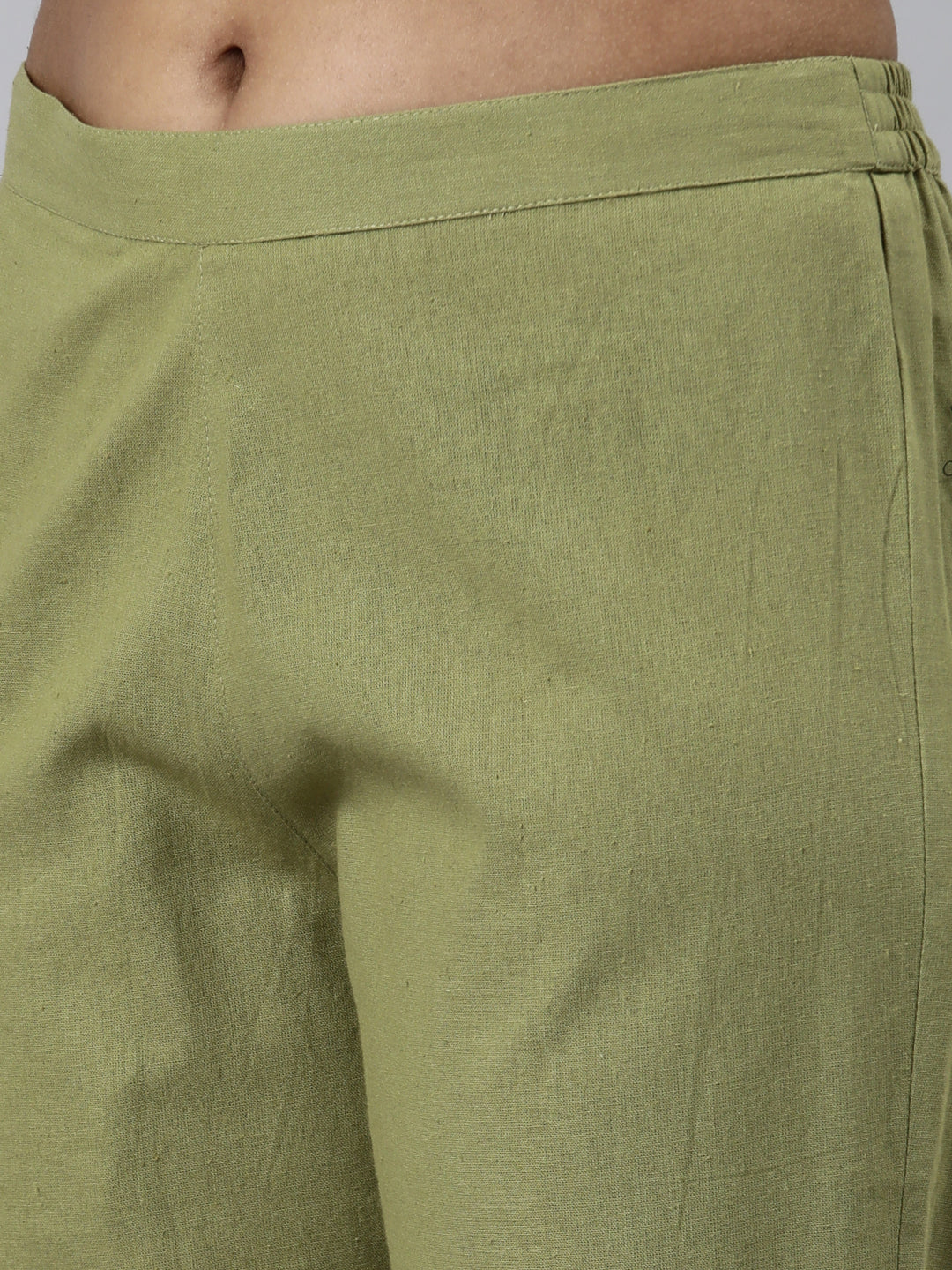 Neerus Green printed straight kurta set with trousers - detail view 2