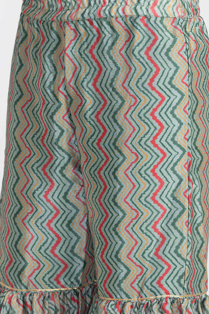 Neerus Floral embroidered pleated sequinned sharara set - detail view 3