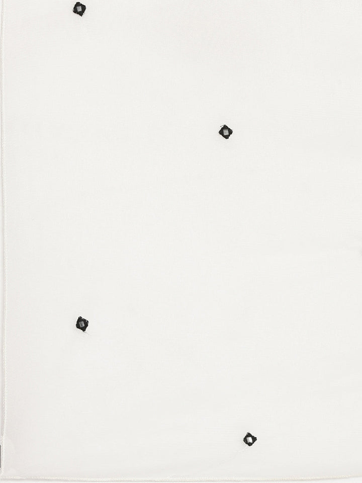 Neerus Cream Regular Straight Embroidered Kurta And Sharara With Dupatta