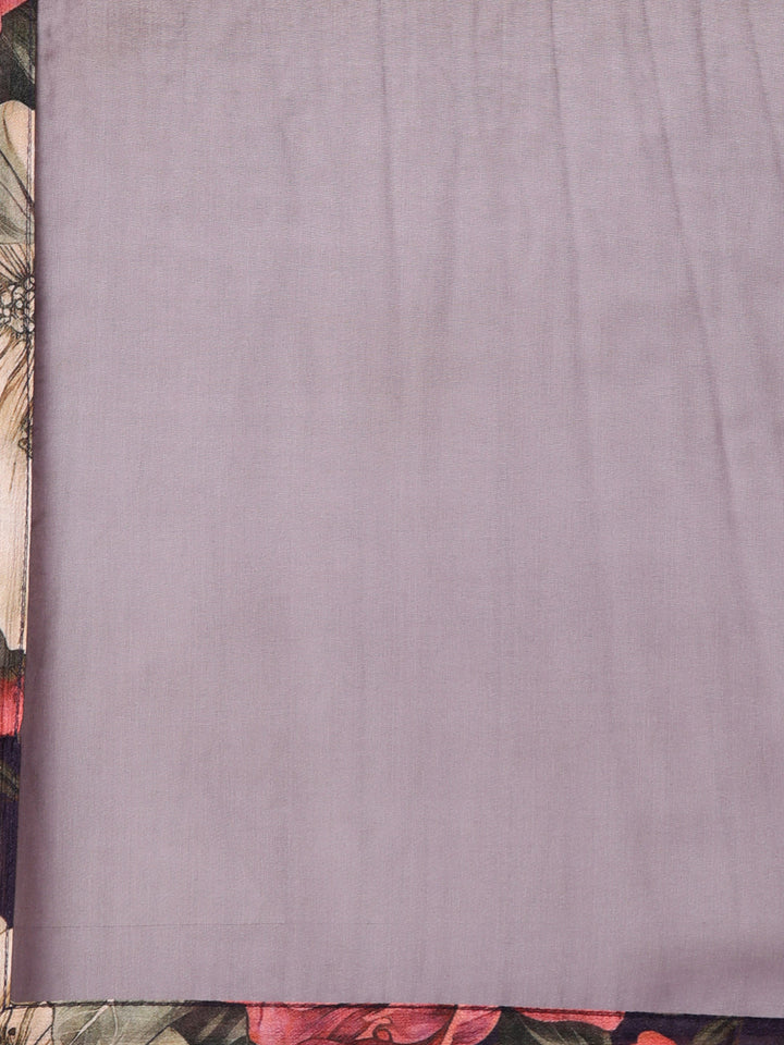 Neerus Cream Flared Casual Floral Dresses