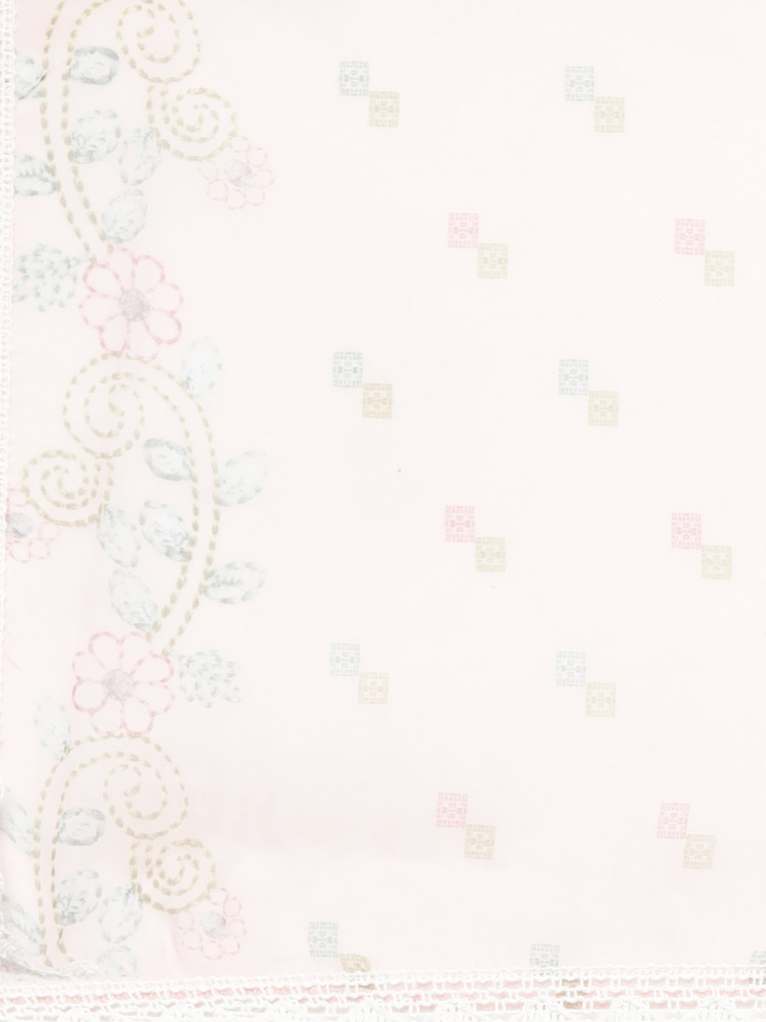 Neerus Pink Georgette printed floral suit set - detail view 3