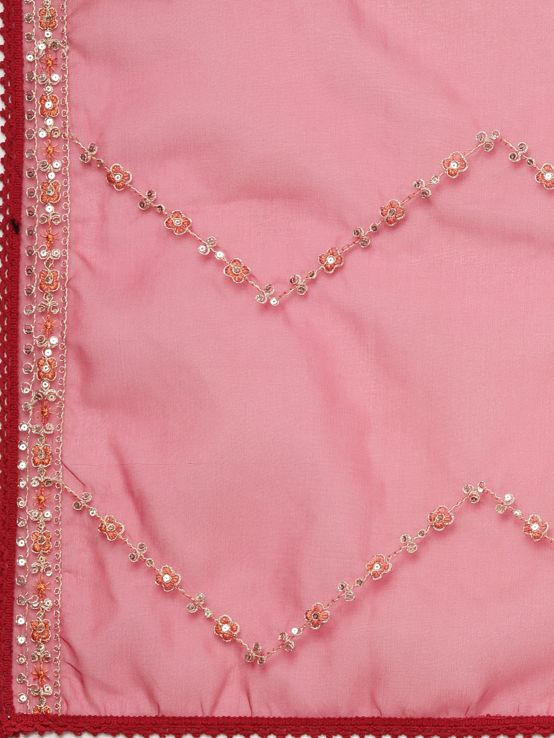 Neerus Pink Bandhani Printed Flared Suit Set - detail view 3