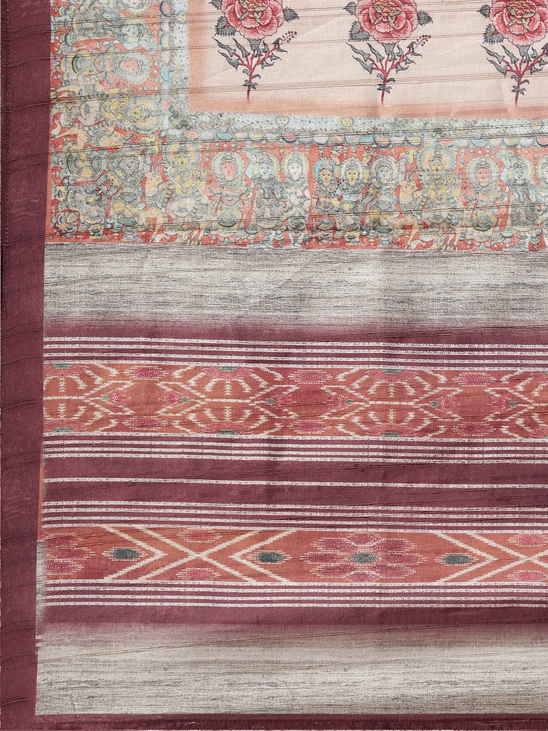 Neerus Beige Rayon Printed Suit Set - detail view 4