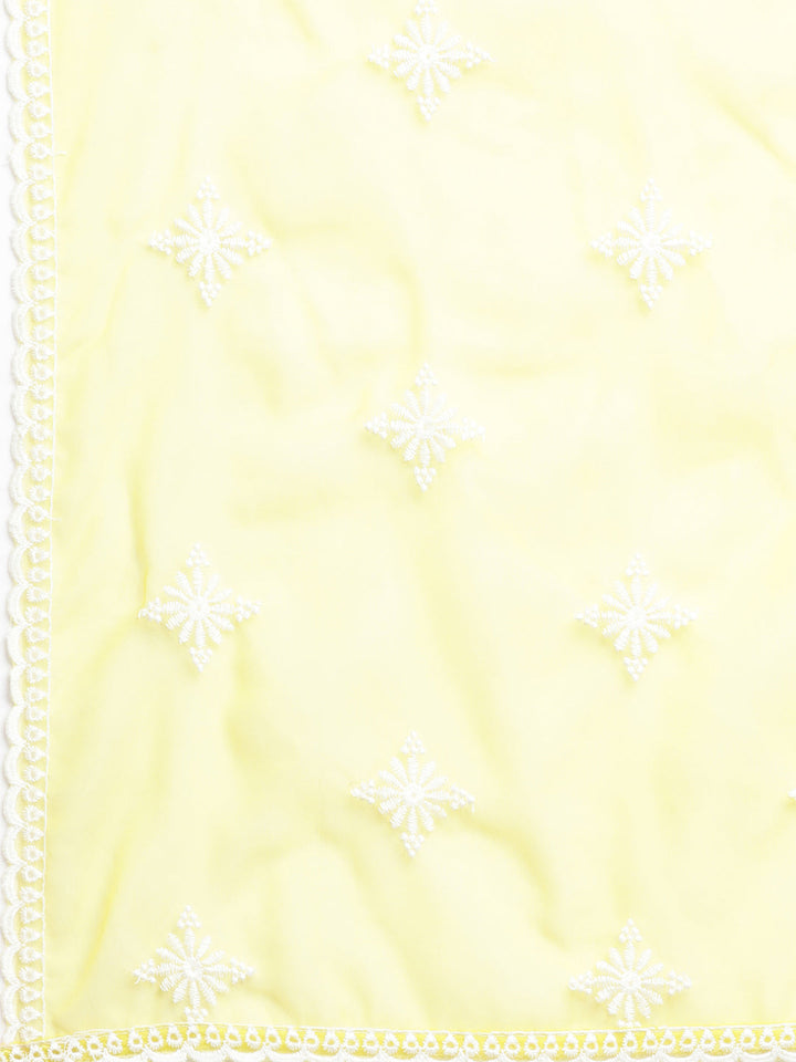 Neerus Green printed floral straight suit set - detail view 3