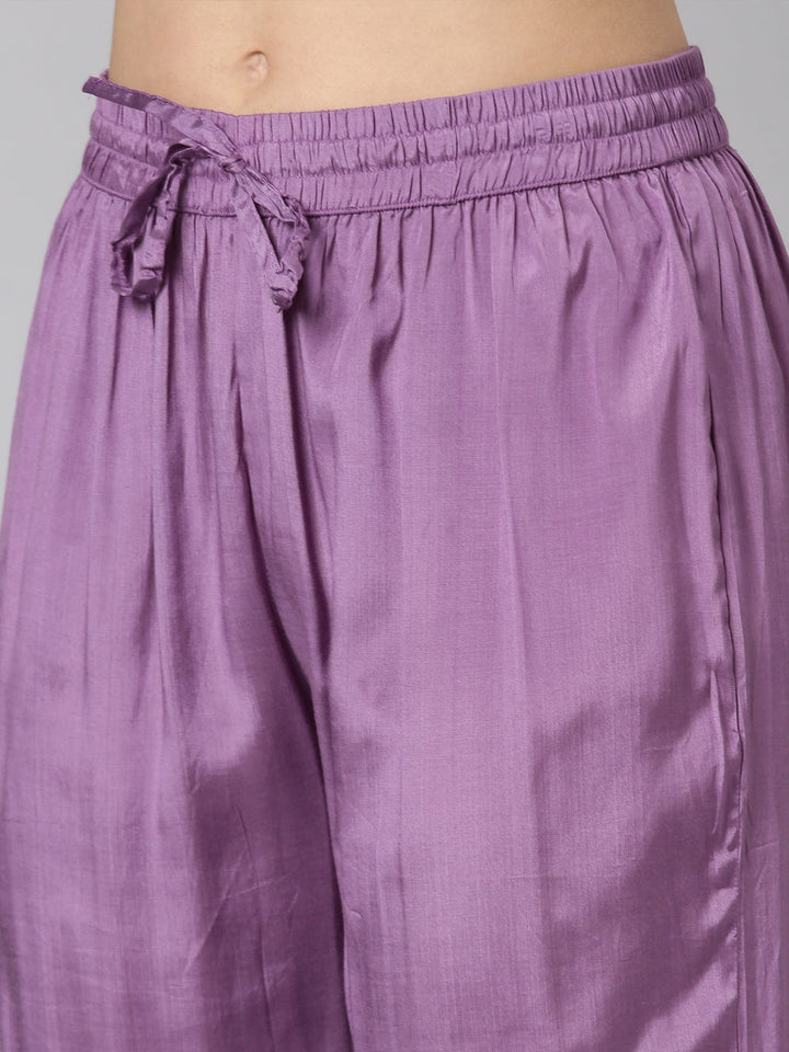 Neerus Purple tissue printed suit set - detail view 4