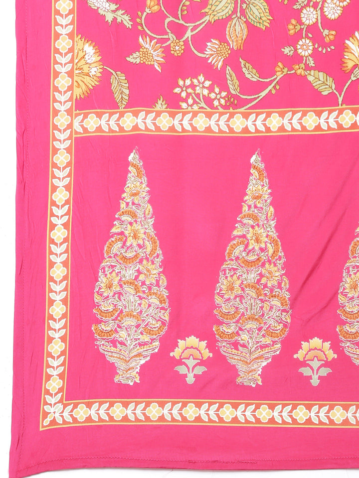 Neerus Pink cotton printed suit set - detail view 4