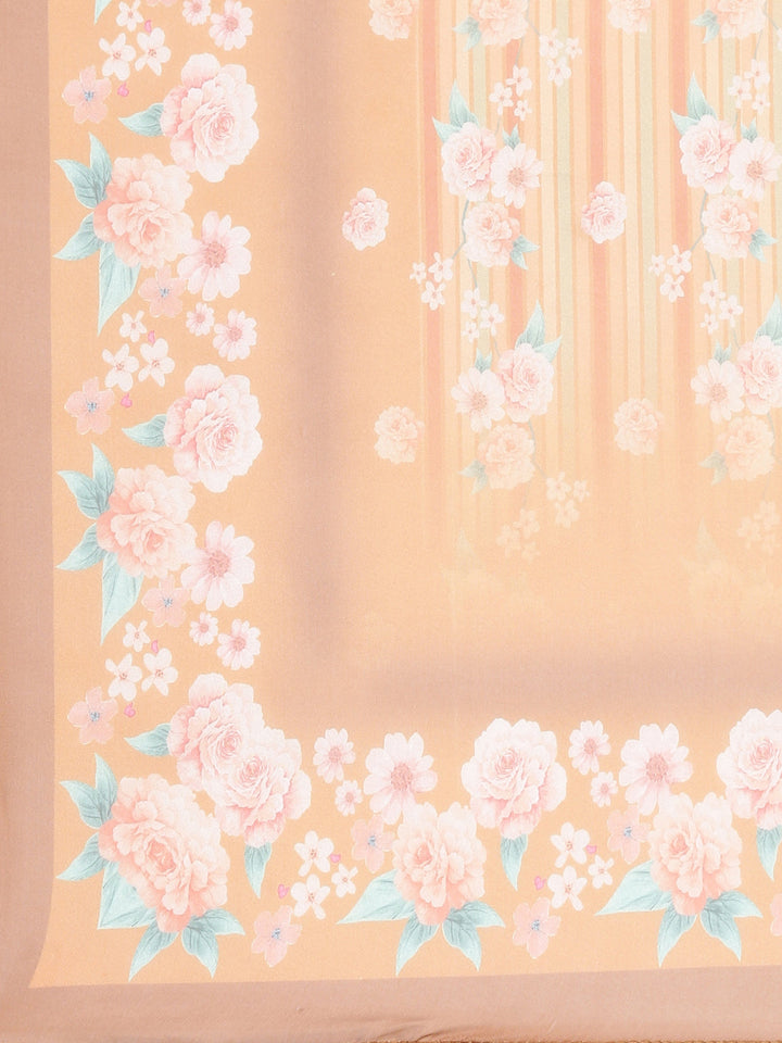Neerus Yellow Jute Cotton Printed Suit Set - detail view 4
