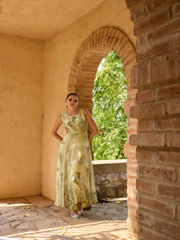 Neerus Pista Casual Maxi Printed Dresses