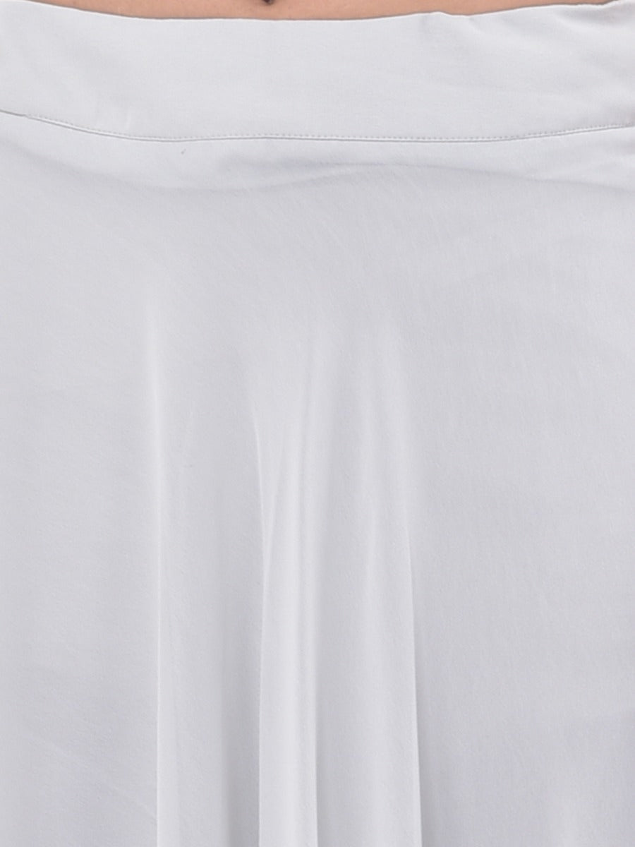 Neerus White embroidered co-ord set top skirt shrug - detail view 1