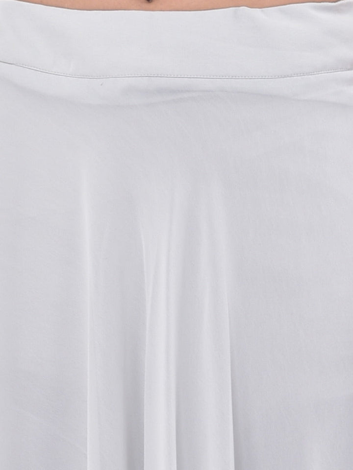 Neerus White embroidered co-ord set top skirt shrug - detail view 1