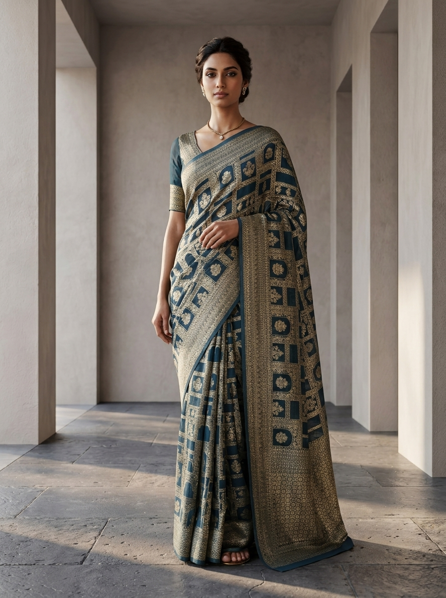 Peacock Banaras Weaved Saree