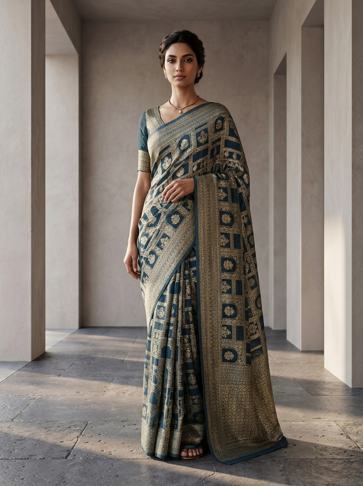 Peacock Banaras Weaved Saree